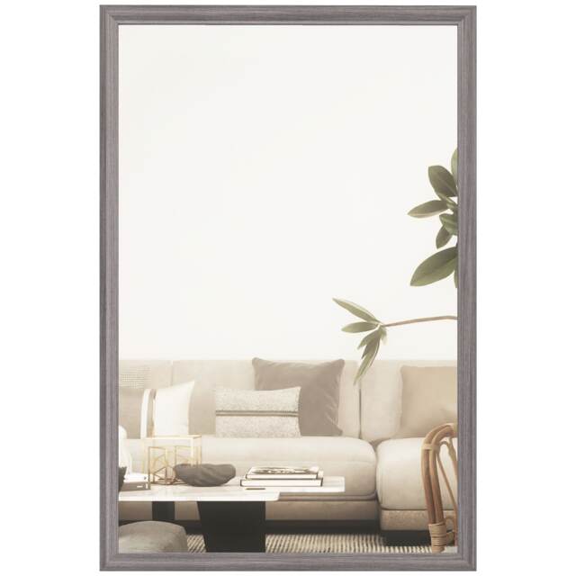 HOMCOM 40 x 60 cm Wall Bathroom Mirror, Vanity Mirror, Grey