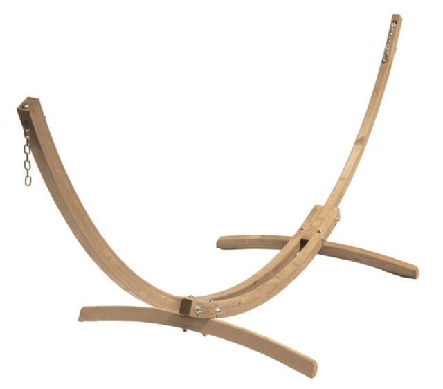 Kronos Outdoor Wooden Hammock Stand - Medium Brown