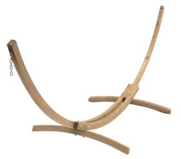 Kronos Outdoor Wooden Hammock Stand - Medium Brown