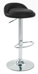 Alex Real Leather Bar Stool Chrome Frame 4 Colours Height Adjustable Brown