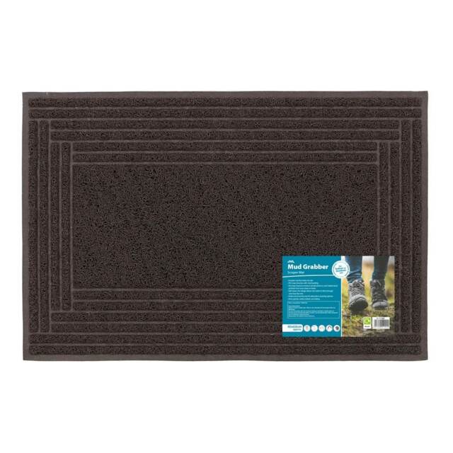 JVL Mud Grabber Scraper Mat 40x60cm - Brown Border