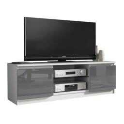 TV Unit TV Stand White Grey High Gloss Media Console Sideboard Storage Cabinet 120cm