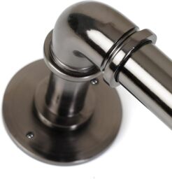 Lister Cartwright 25mm Black Nickle Industrial Pipe Extendable Curtain Pole Heavy Duty Metal Curtain Rod(120-210 cm)