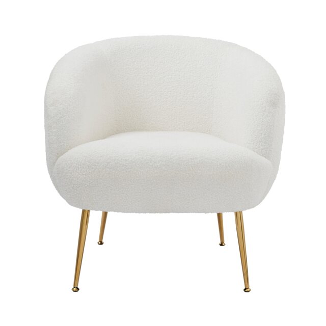 Ada Teddy Accent Chair Cream Cream