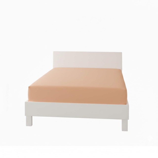 Polycotton Fitted Sheet Extra Deep 40cm Skirt Easy Care Orange Peach King