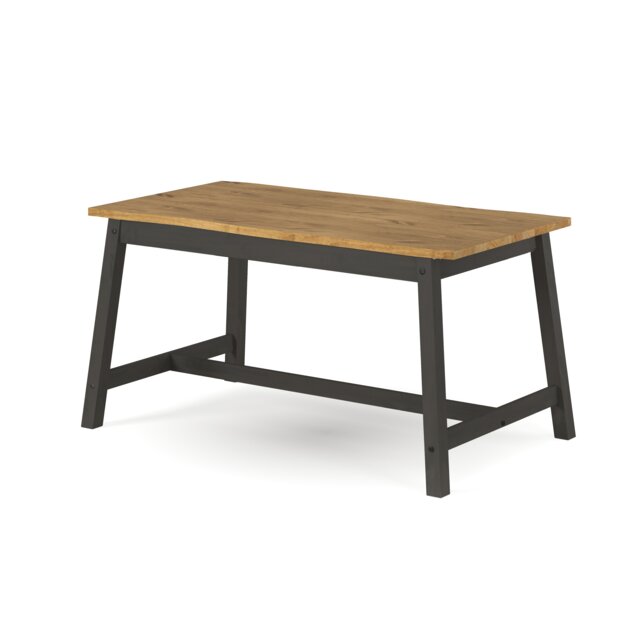 Corona Live Edge Large Dining Table - Solid Wood with Rustic Natural Edge, Durable Wax Finish and Timeless Design Black Black Large 1