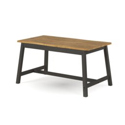 Corona Live Edge Large Dining Table - Solid Wood with Rustic Natural Edge, Durable Wax Finish and Timeless Design Black Black Large 1