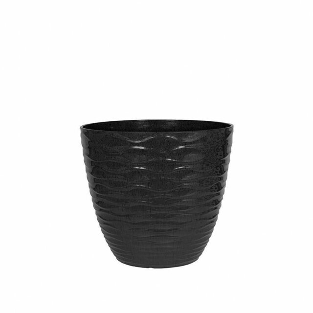 33cm Small Windermere Plant Pot - Plastic - L33 x W33 x H29 cm - Charcoal