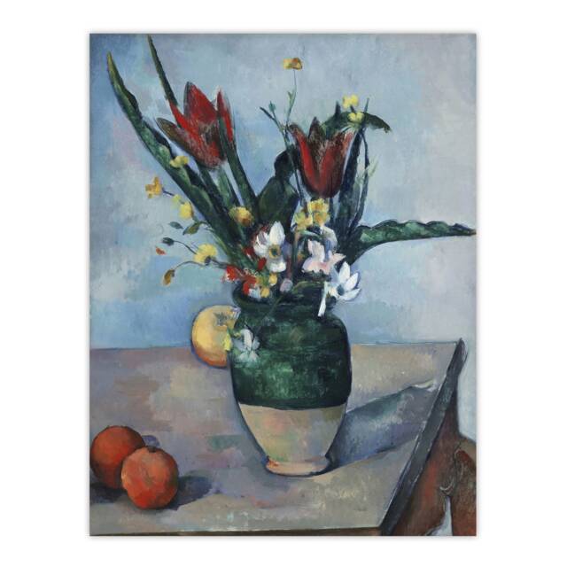 The Vase of Tulips Still Life Painting Cezanne Huge Wall Art Print 18X24 In