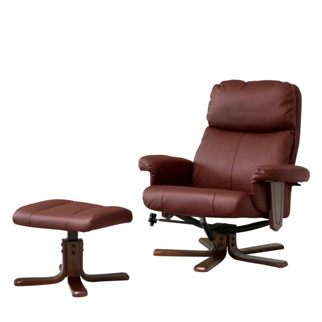 Woodacre Swivel Recliner with Massage and Heat - Burgundy