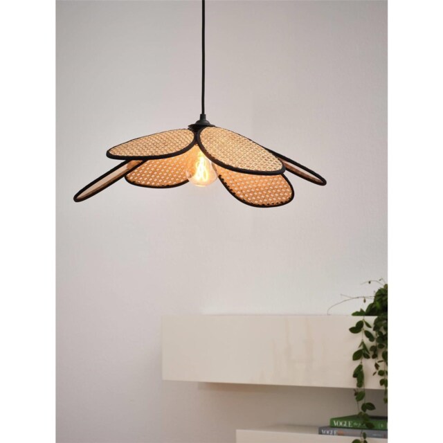 Osram Decor Rattan Daisy Pendant Ceiling Light 580mm E27 Brown 15W LED Modern Cream Cream 1