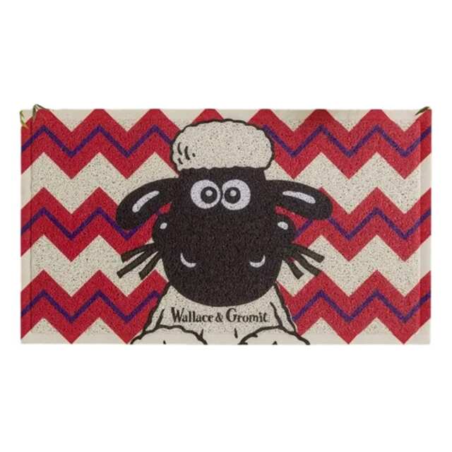 Wallace and Gromit Shaun The Sheep PVC Door Mat Pink Pink/White One Size 1