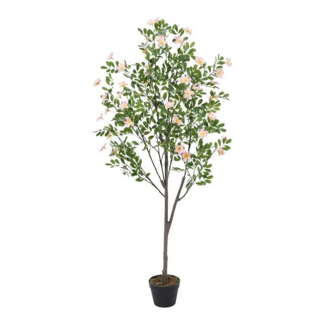 Living and Home Artificial Frangipani Blossom Tree in Pot - 160cm