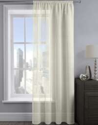 Velosso Alessandria Sparkle Slot Top Voile Panel - 137cm x 182cm Cream Cream