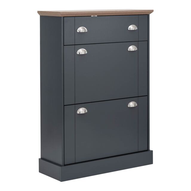 Kendal Deluxe Shoe Cabinet Blue Slate Blue