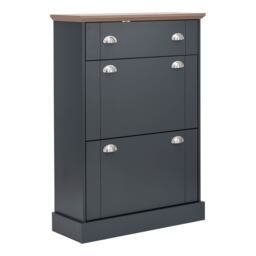 Kendal Deluxe Shoe Cabinet Blue Slate Blue