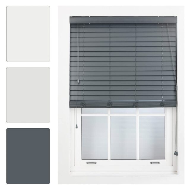 Made to Measure Faux Wood Venetian Blinds with String (W)135cm x (L)210cm