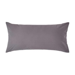Homescapes Dark Grey European Size Pillowcase Egyptian Cotton 200 TC - 40 x 80 cm Grey