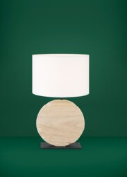 EGLO Contessore Sleek Natural Wood & Fabric Boho Table Lamp Gold