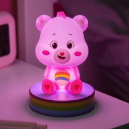 Care Bears Pink Cheer Bear Mini Icon Light, Officially Licensed 3D Figurine LED Lamp Collectible Home Decor, Paladone