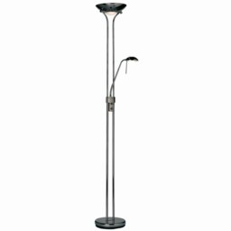 Rome Mother and Child Floor Lamp Black Chrome, Opal Glass, E27