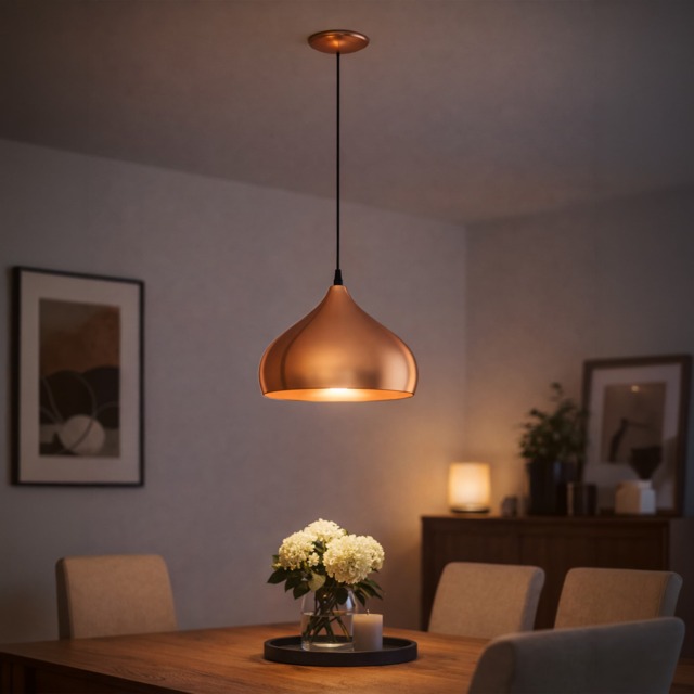 EGLO Hapton Vintage Copper Steel Single Pendant