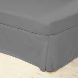 Belledorm Easycare Percale Platform Valance - Grey - Double