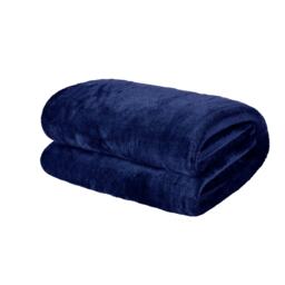 OHS Ultra Soft Blanket Warm Flannel Fleece, 120x150cm - Navy Blue