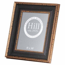"Antique Beaded 8X10 Photo Frame - Wood - L3 x W31 x H36 cm - Black - Gold Gold 8"" x 10"""