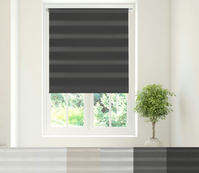 Day Night Blind Black 210cm