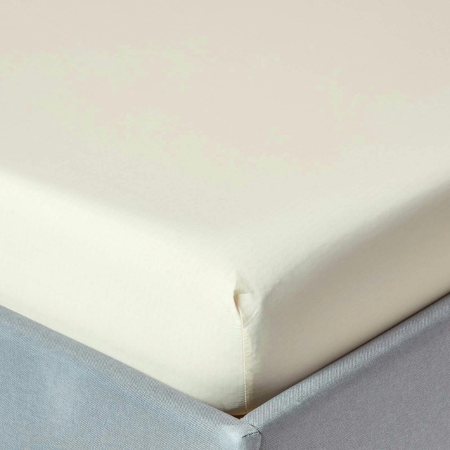 Homescapes Cream Egyptian Cotton Deep Fitted Sheet 200 TC, Single Cream Single