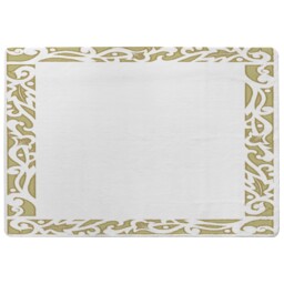Egyptian Hieroglyphs Golden Border Rug Multi