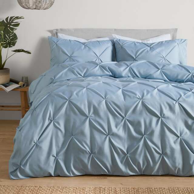 Serene Lara Duvet Cover Set Blue