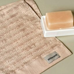 Organic Cotton Ribbed Face Cloths Pack of 2 - Natural