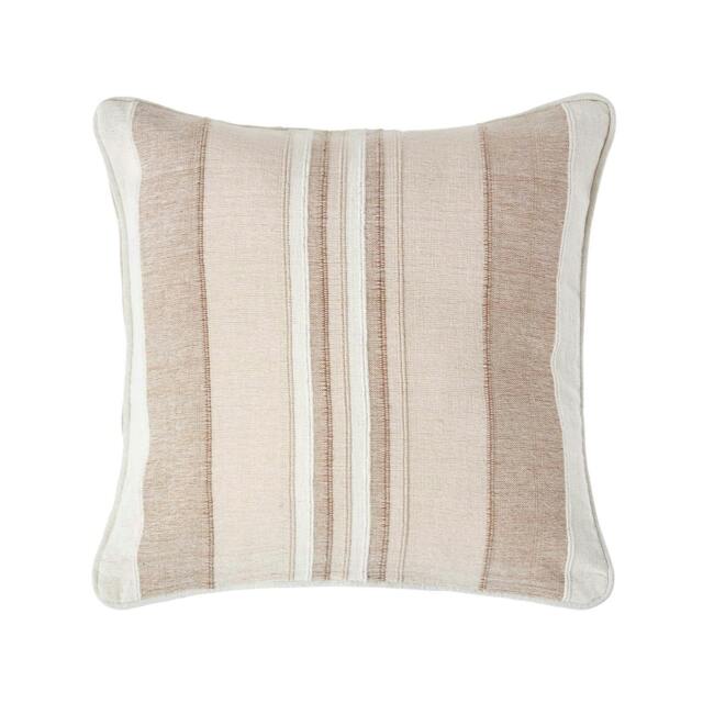 Homescapes Cotton Striped Beige Cushion Cover Morocco - 45 x 45 cm Cream Beige 45 x 45 cm
