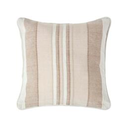 Homescapes Cotton Striped Beige Cushion Cover Morocco - 45 x 45 cm Cream Beige 45 x 45 cm