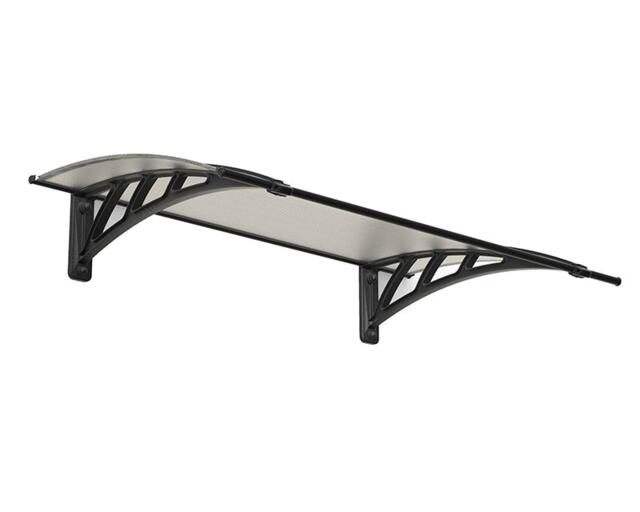 Patio Cover Neo Door Awning Canopy 1180 Twinwall - Polycarbonate - L119 x W76 x H25 cm - Grey Grey