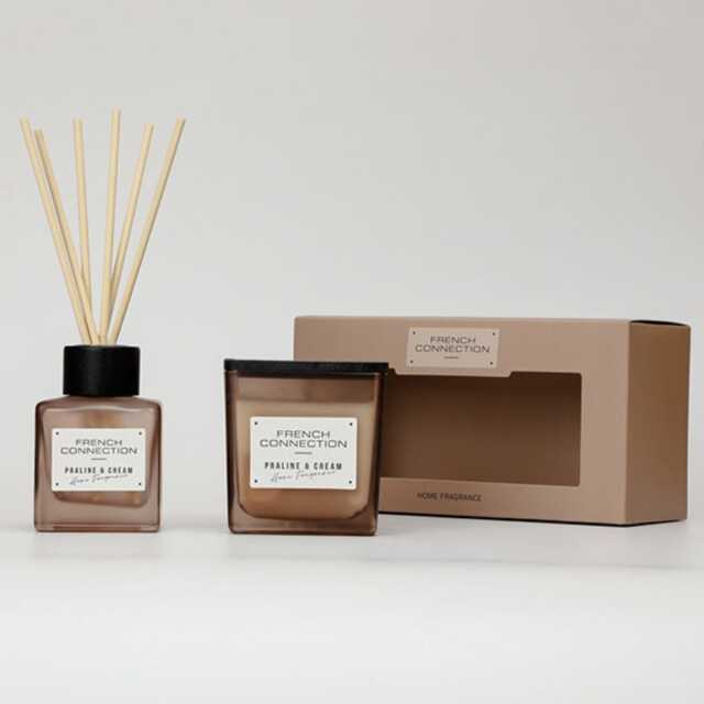 French Connection Autumn Collection Praline & Cream Diffuesr 100ml + Candle 200g