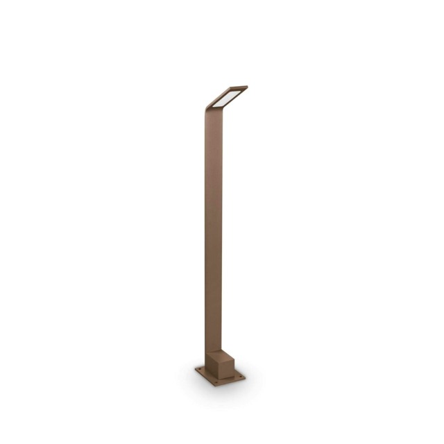 Agos Integrated LED Outdoor Tall Bollard Brown 670Lm 3000K IP54