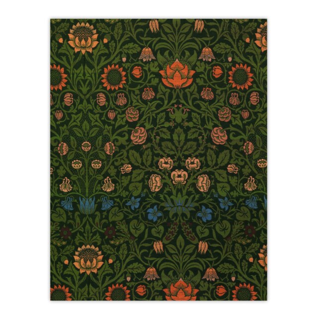 "Violet and Columbine Floral Pattern Morris Huge Wall Art Poster Print 24X32"""