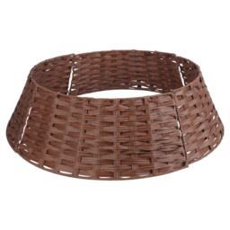 76cm Christmas Xmas Tree Skirt Round Decorative Festive Base Stand Cover 4 Pcs Brown Brown