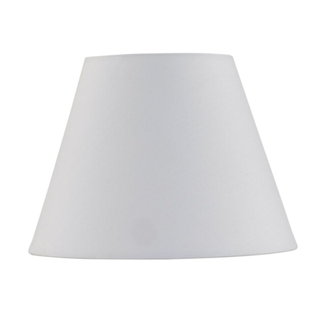 Ivory Cotton 20cm Diameter Tapered Fabric Lamp Shade White Medium 1