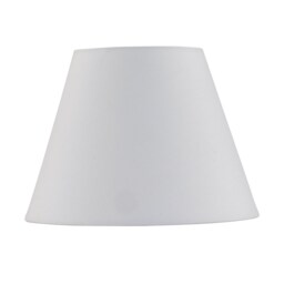 Ivory Cotton 20cm Diameter Tapered Fabric Lamp Shade White Medium 1