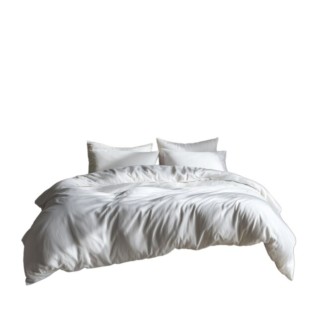 Plain Dyed Easy Care Polycotton Duvet Cover And Pillowcases Set Bed Linen White Single