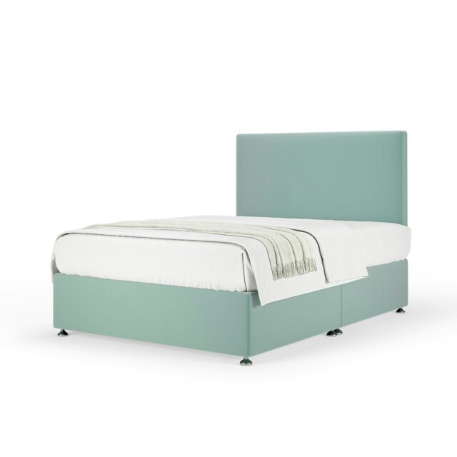 Majestic 1000 Pocket Sprung Duckegg Plush Velvet Divan Set And Valencia Headboard King Size