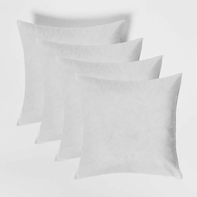 OHS 4 x Cushion Fillers White Hollowfibre Inner Insert Pads White 55 x 55cm 4
