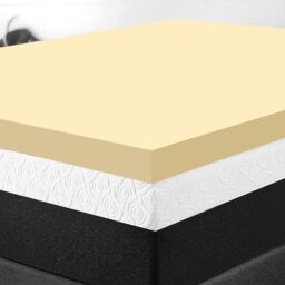 Orthopaedic Memory Foam Mattress Topper Soft Comfortable Durable Memory Foam Yellow Small Double