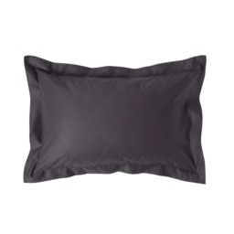 Homescapes Dark Charcoal Grey Egyptian Cotton Oxford Pillowcase 1000 TC - Standard Size