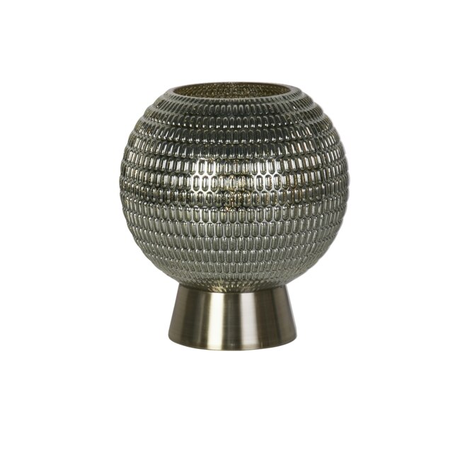 Battery Powered Glass Lamp Amber Green