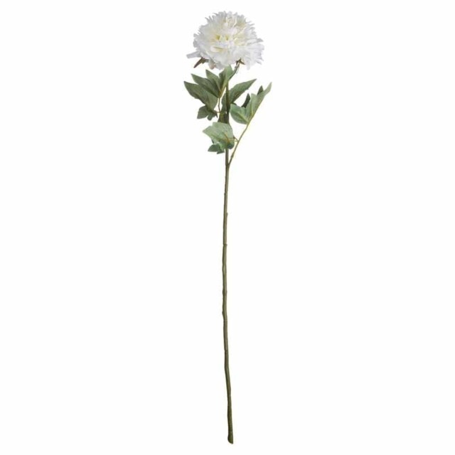Classic Peony Artificial Plant - Fabric/Plastic - L13 x W13 x H69 cm - White